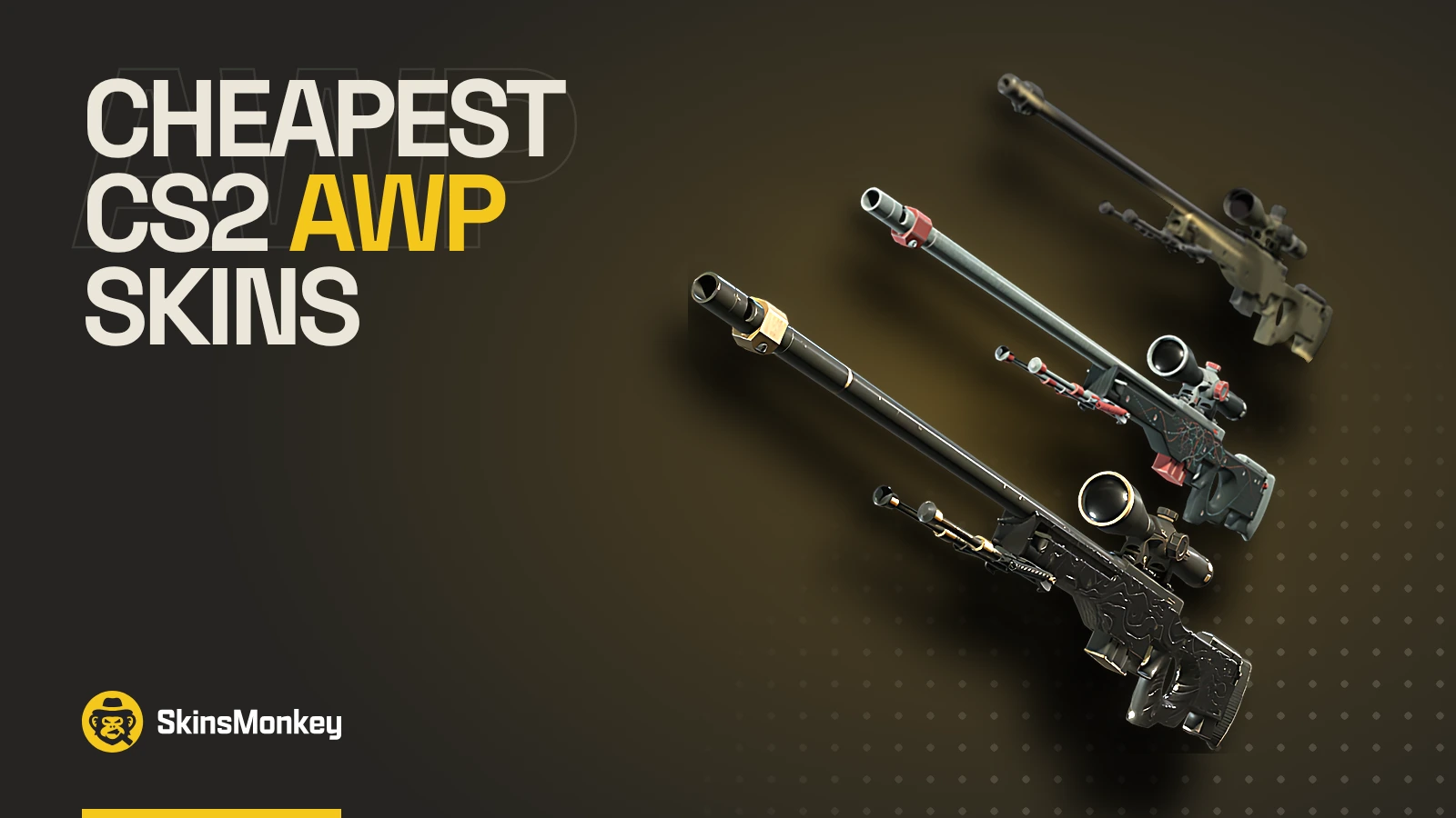 Cheapest CS2 AWP skins: AWP Safari Mesh, Capillary and Black Nile