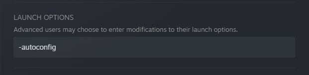 Scenario IV: Reset launch options in CS2
