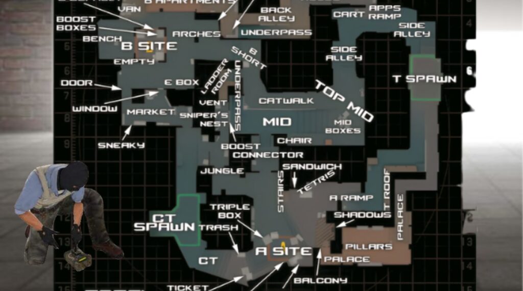 Mirage callouts map