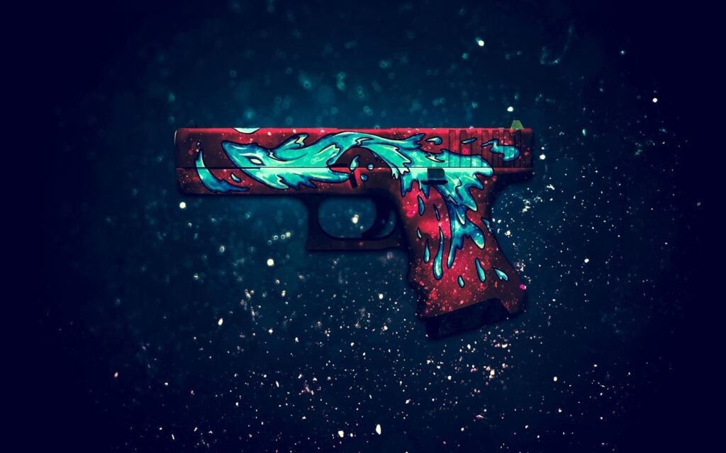 Glock-18 Water Elemental Wallpaper