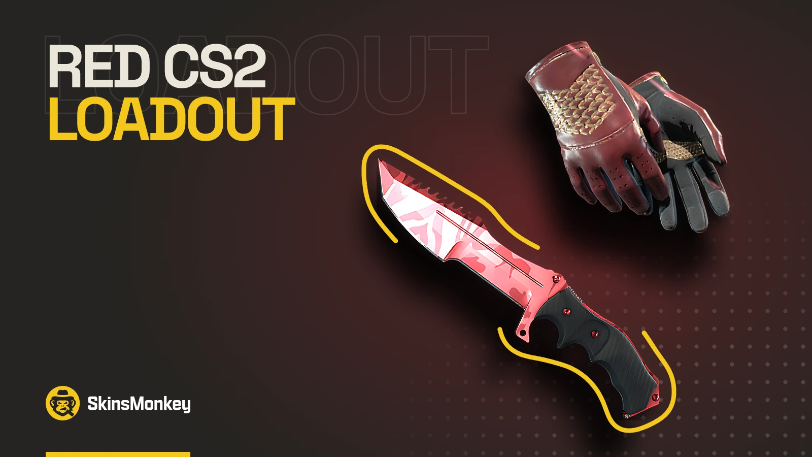 Huntsman Knife Slaughter with Driver Gloves Rezan the Red