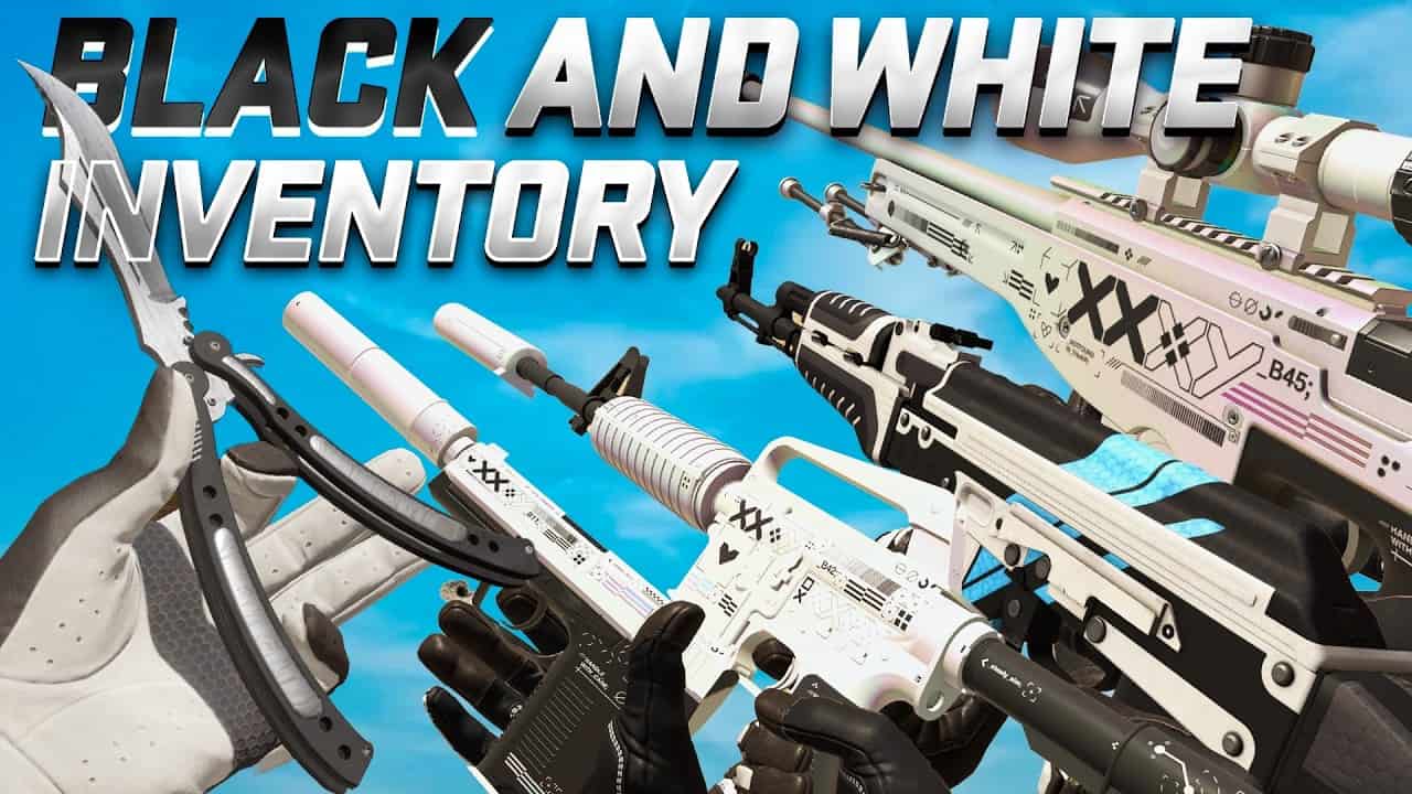 black and white cs2 loadout