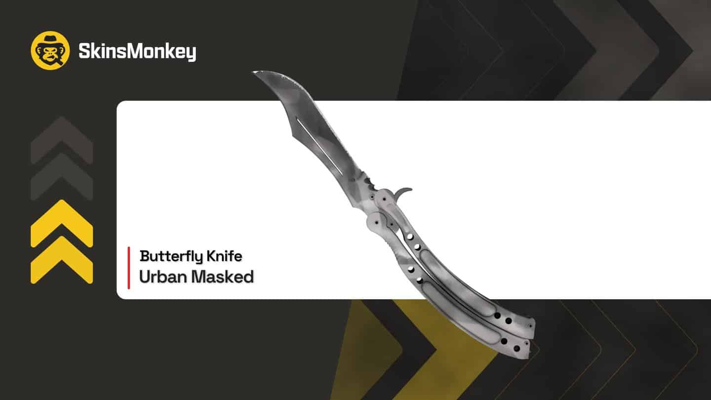 butterfly knife urban masked