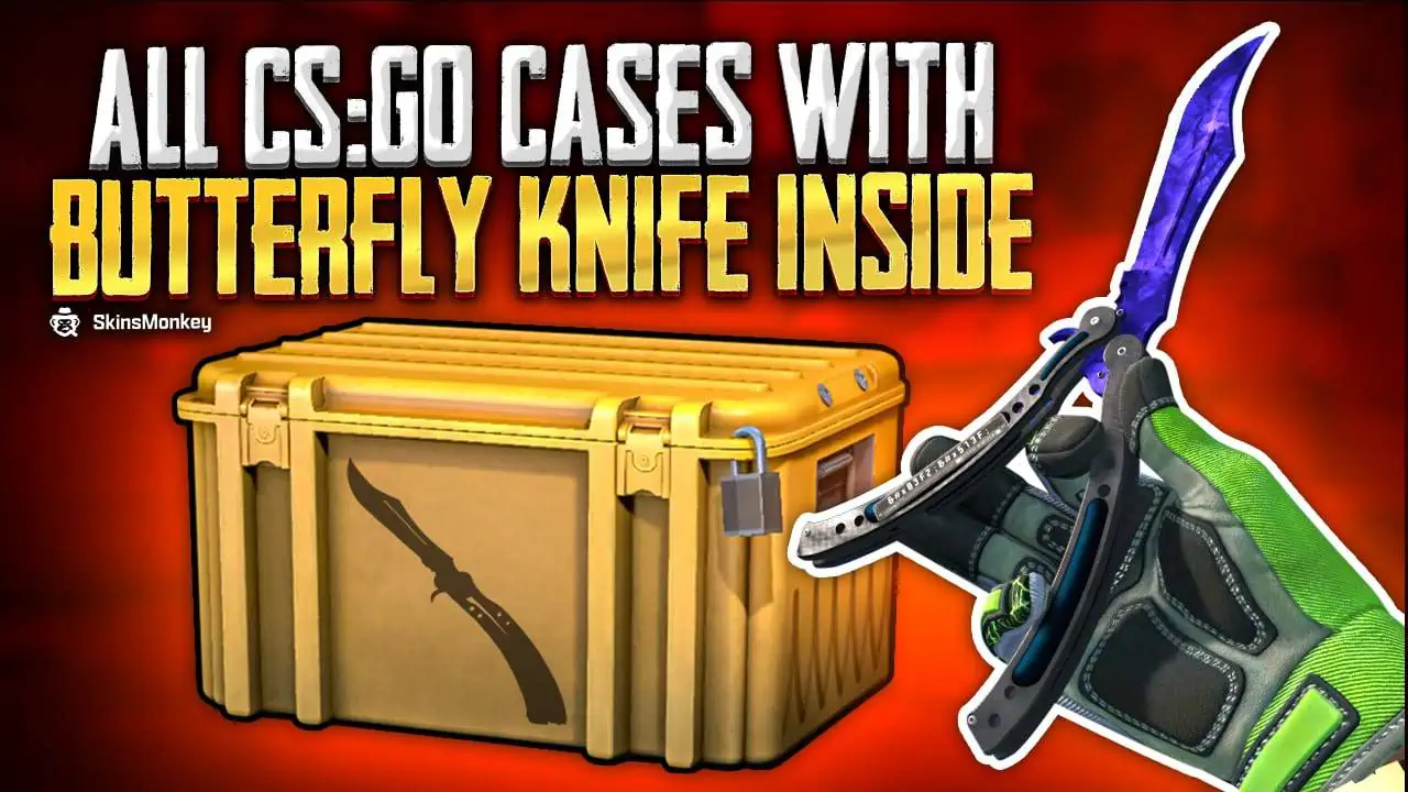 csgo cases with butterfly knife 1