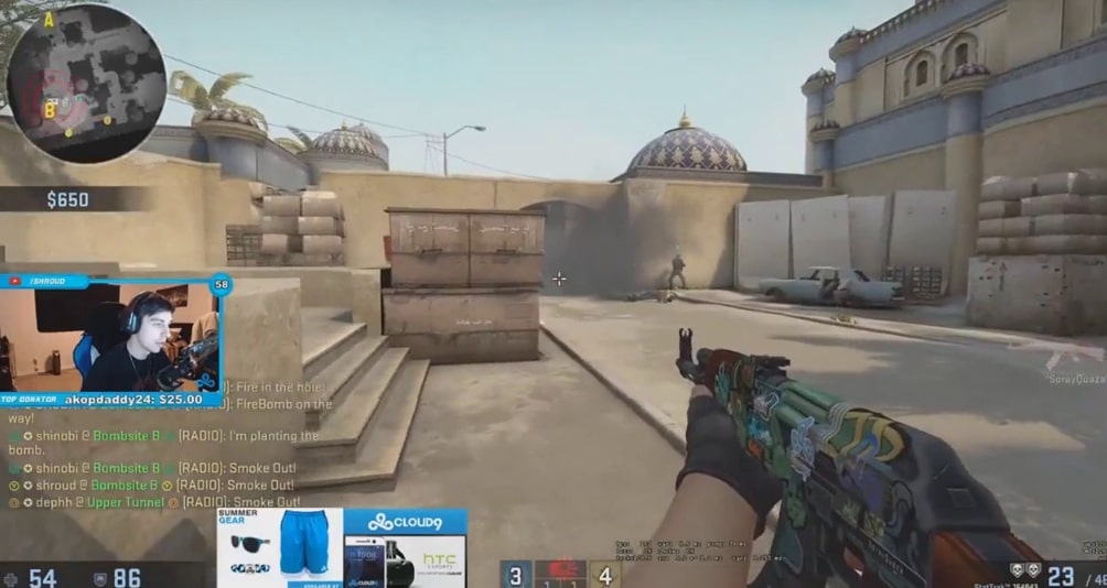 shroud csgo crosshair