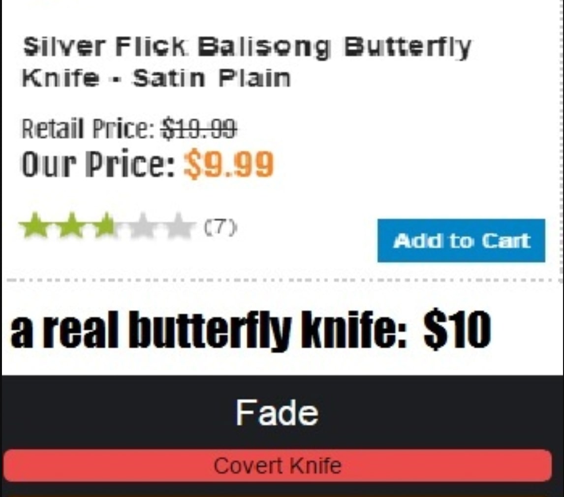 csgo knives are really expensive