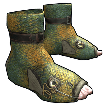 fish shoes rust skin