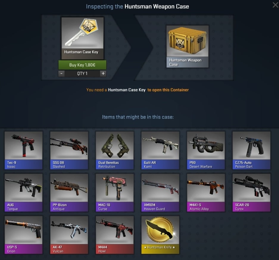 huntsman case drop