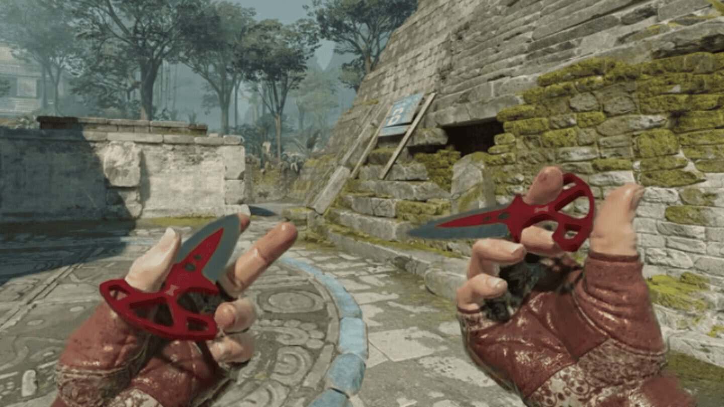 red knife and glove combo111
