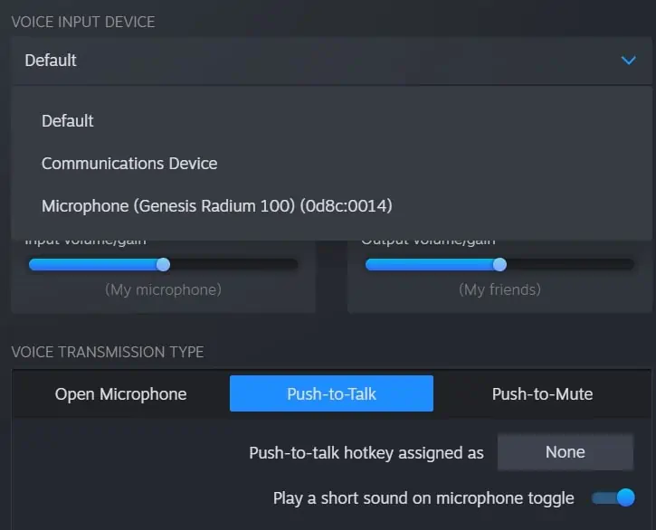 rust voice chat settings