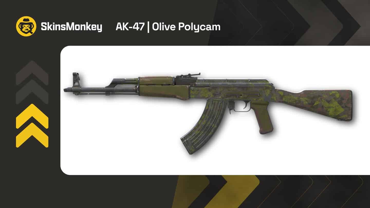 skinsmonkey ak 47 olive polycam