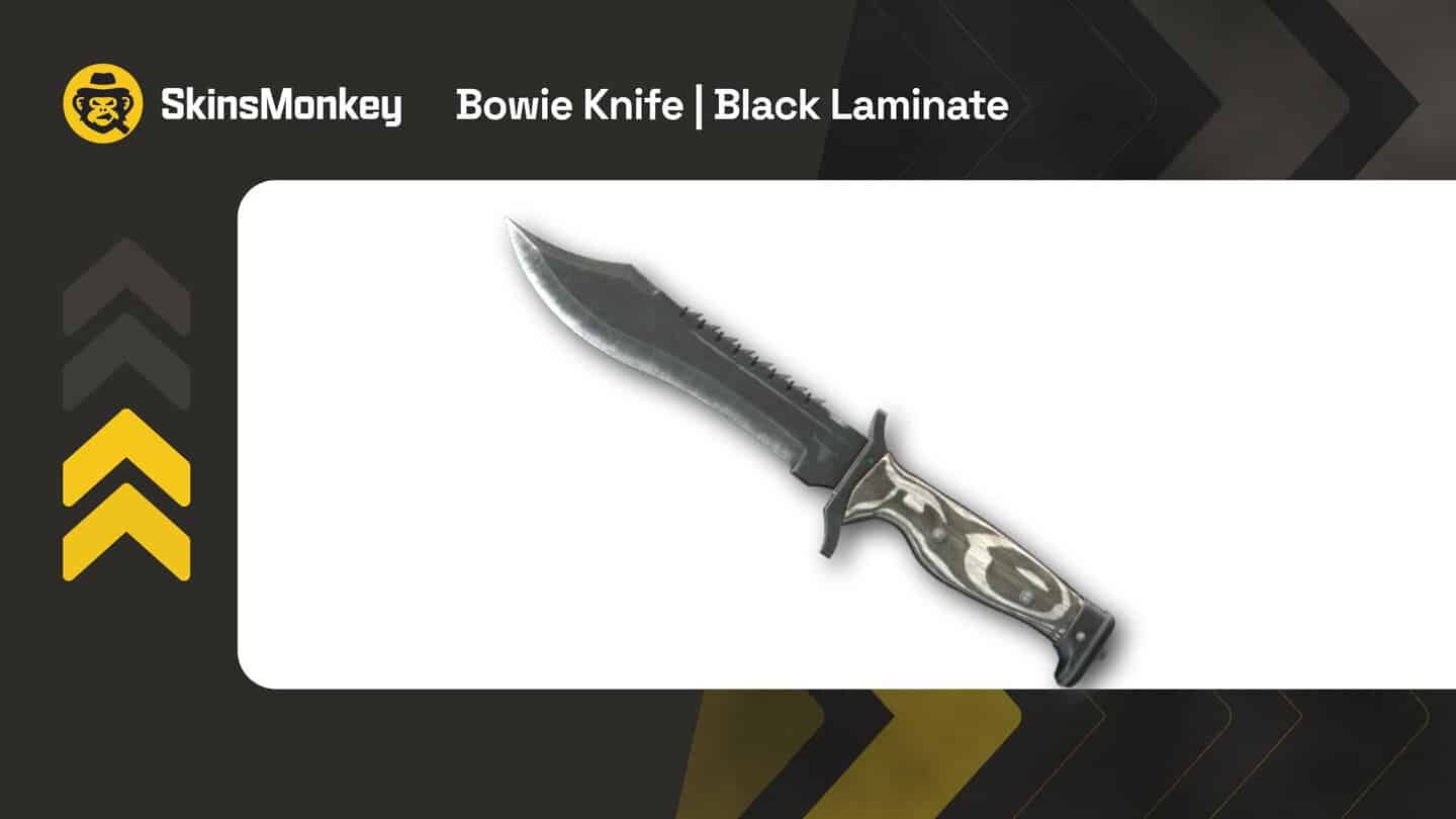skinsmonkey bowie knife black laminate