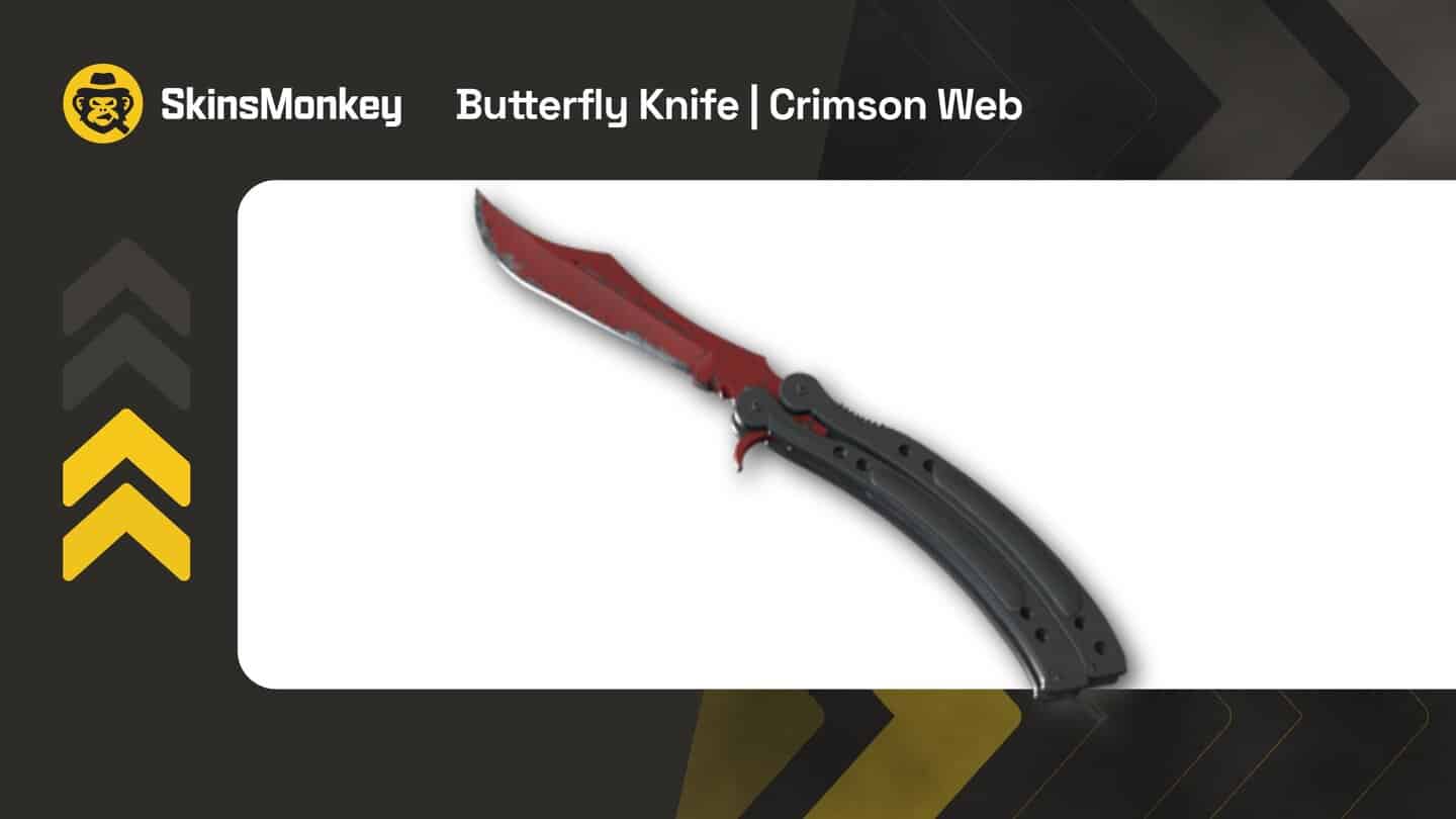 skinsmonkey butterfly knife crimson web