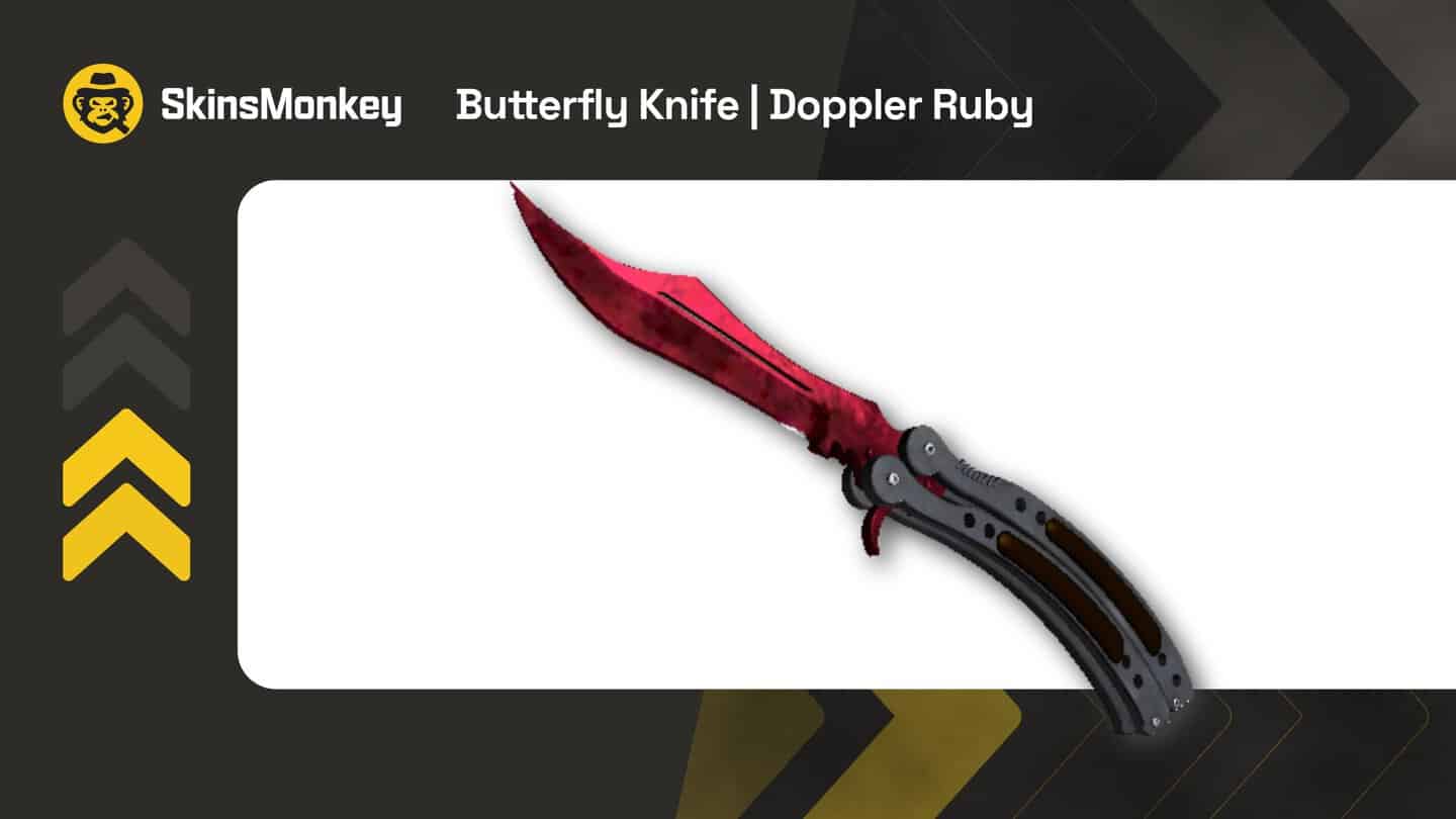 skinsmonkey butterfly knife doppler ruby