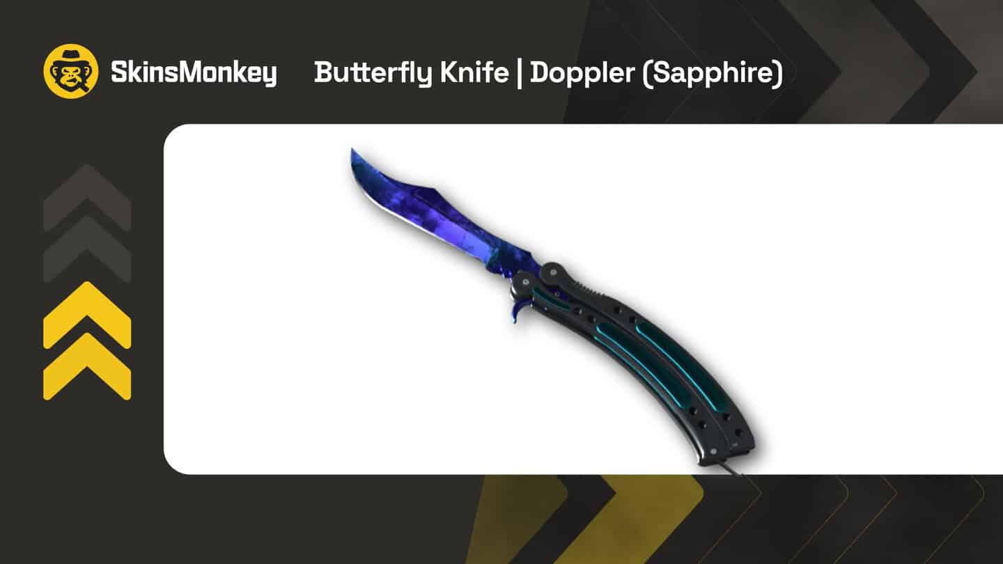 skinsmonkey butterfly knife doppler sapphire