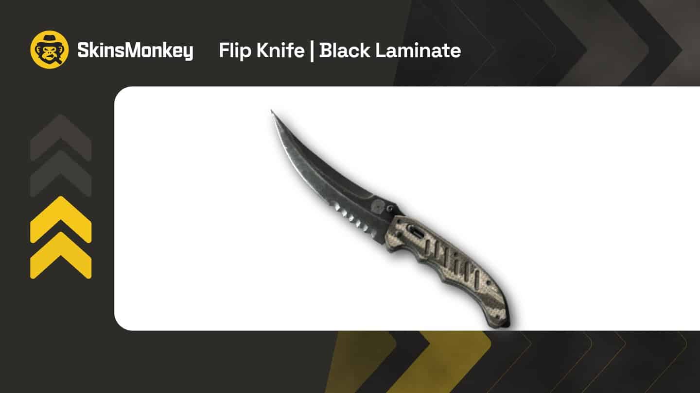 skinsmonkey flip knife black laminate