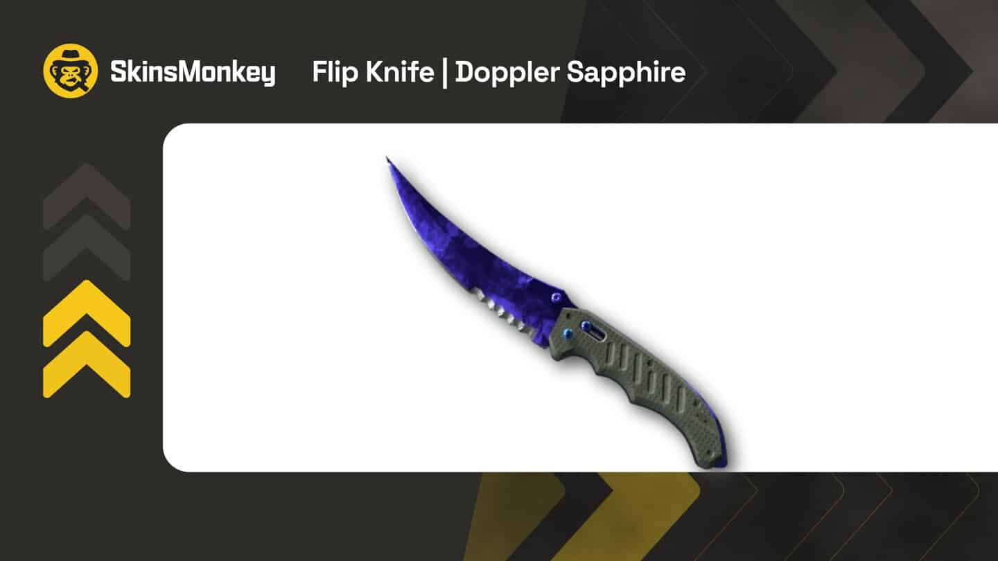 skinsmonkey flip knife doppler sapphire