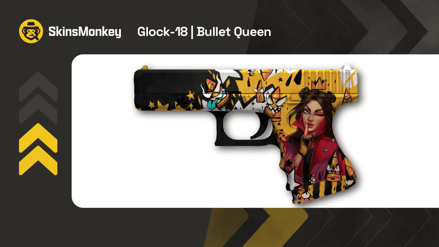 skinsmonkey glock 18 bullet queen
