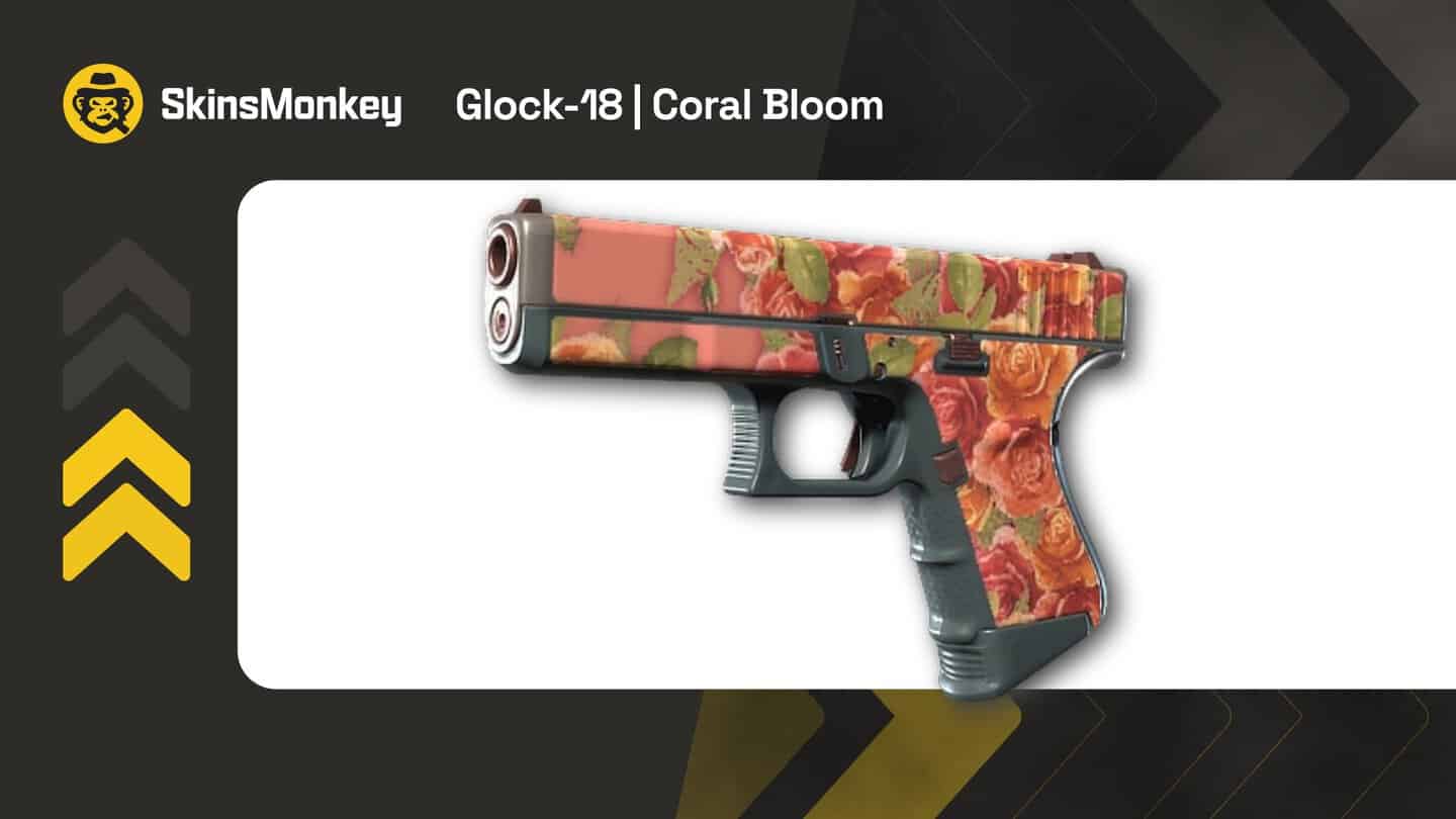 skinsmonkey glock 18 coral bloom