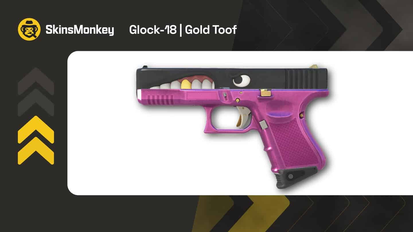 skinsmonkey glock 18 gold toof