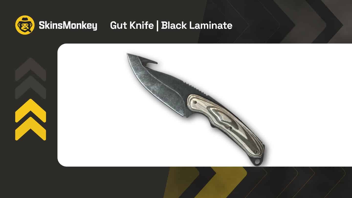 skinsmonkey gut knife black laminate