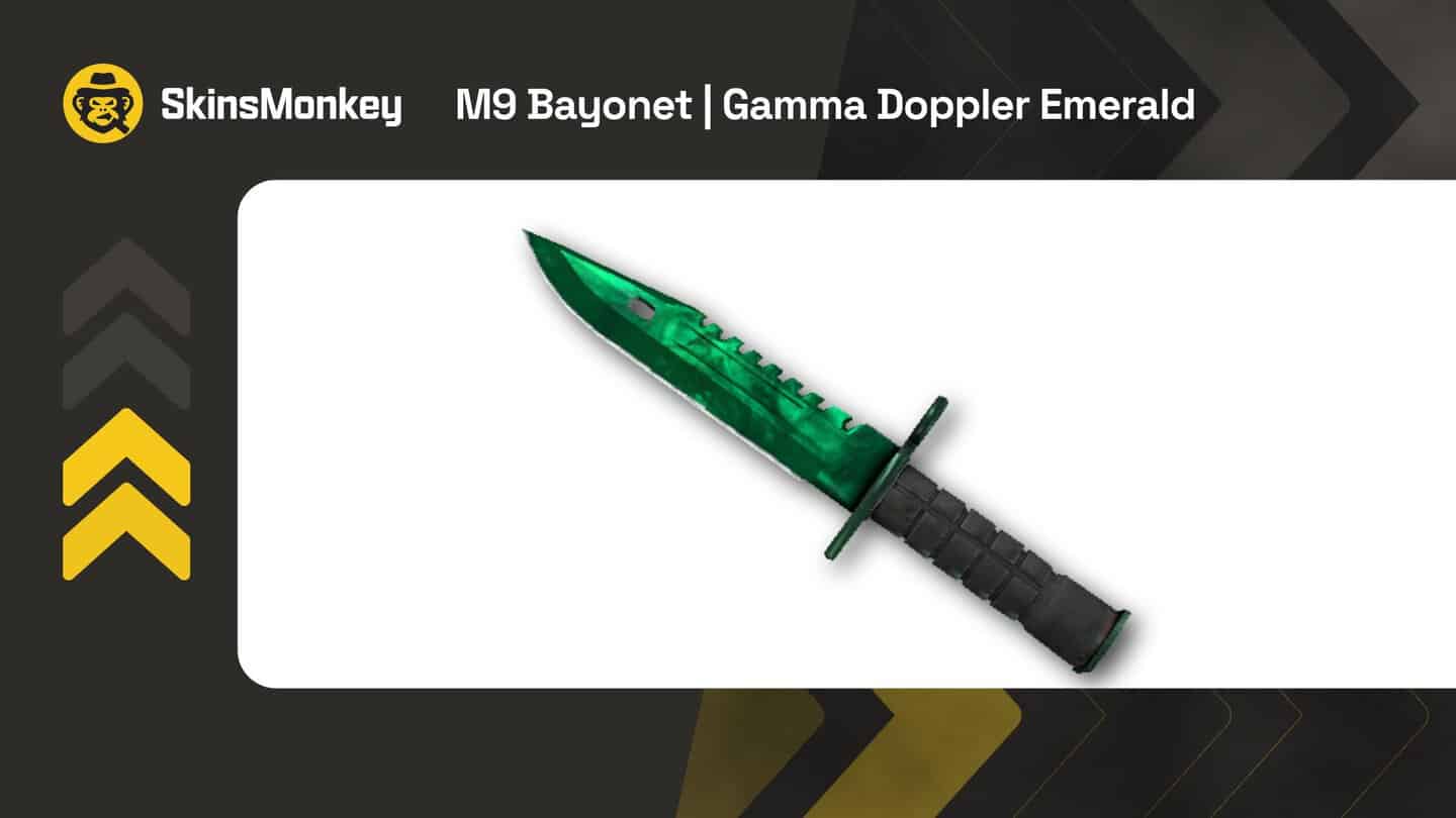 skinsmonkey m9 bayonet gamma doppler emerald