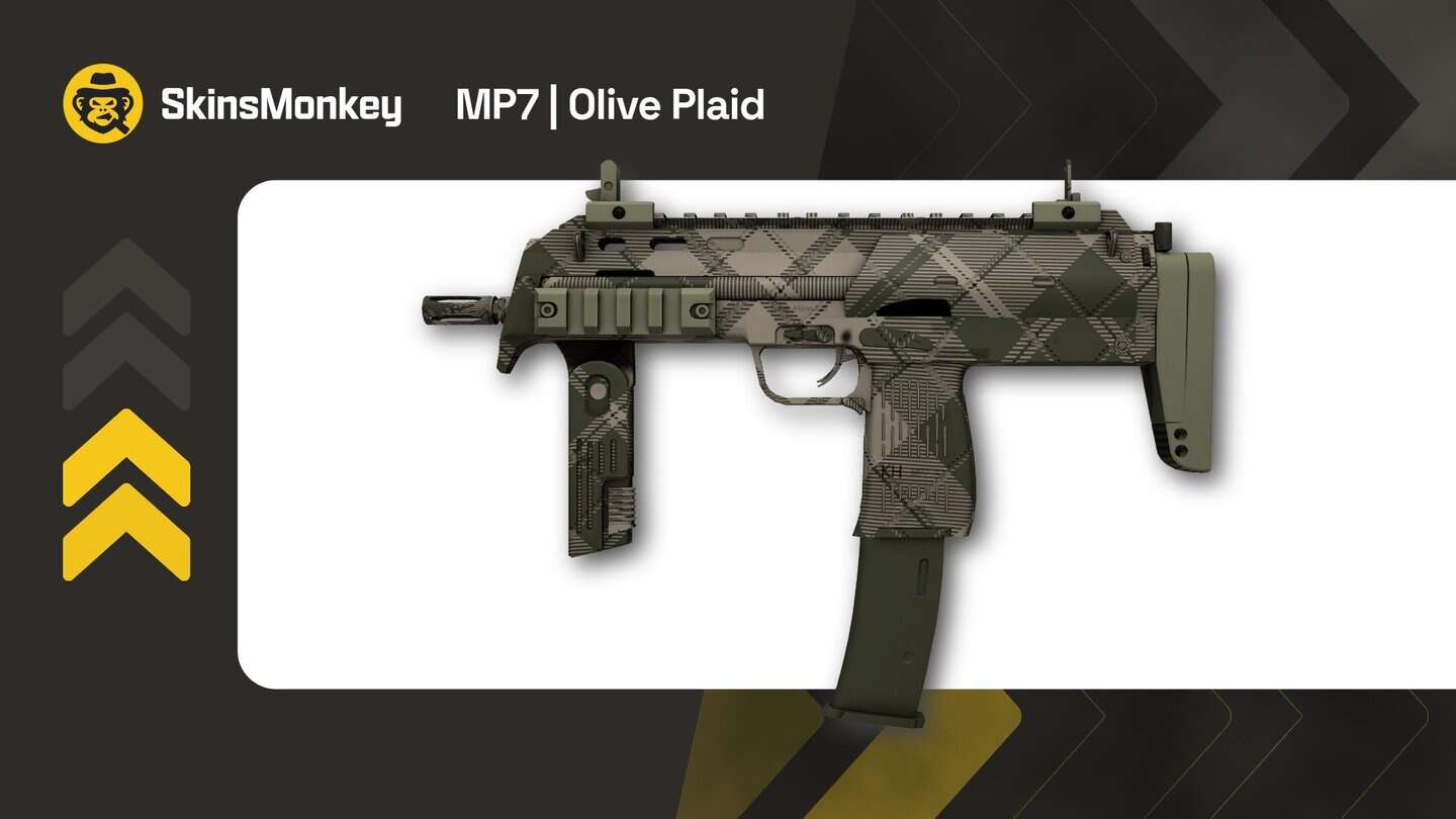 skinsmonkey mp7 olive plaid