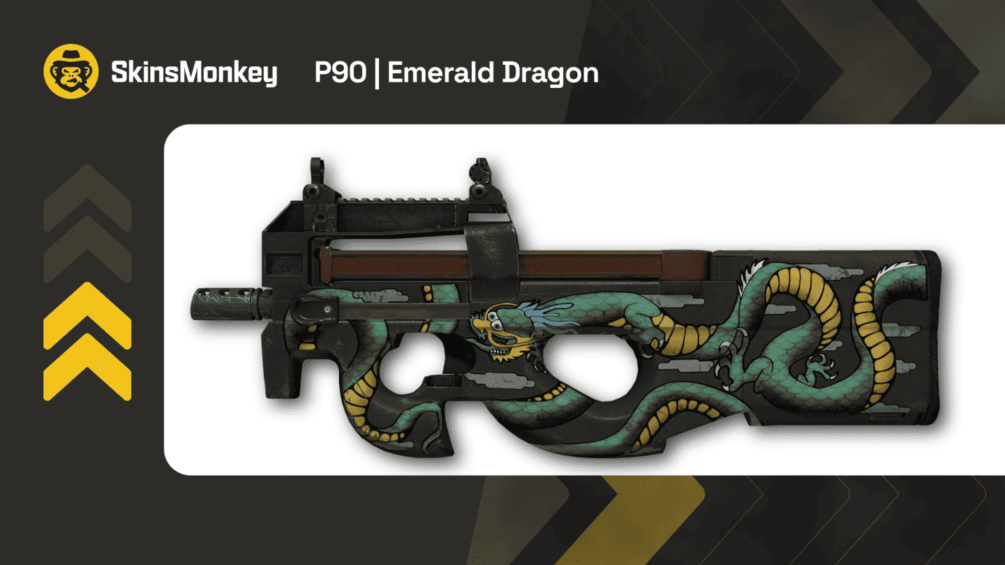 skinsmonkey p90 emerald dragon 1