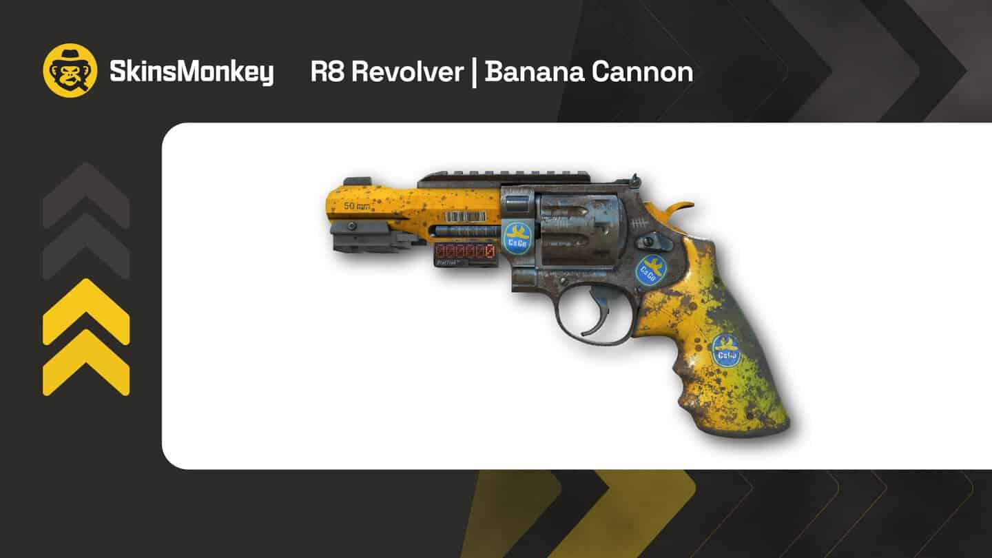 skinsmonkey r8 revolver banana cannon