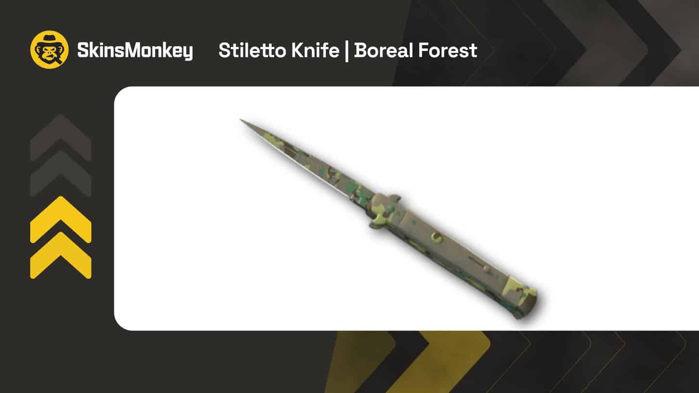 skinsmonkey stiletto knife boreal forest
