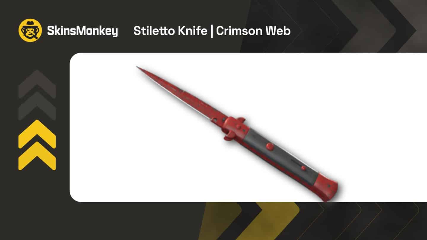 skinsmonkey stiletto knife crimson web