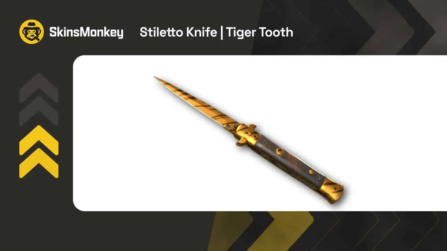 skinsmonkey stiletto knife tiger tooth