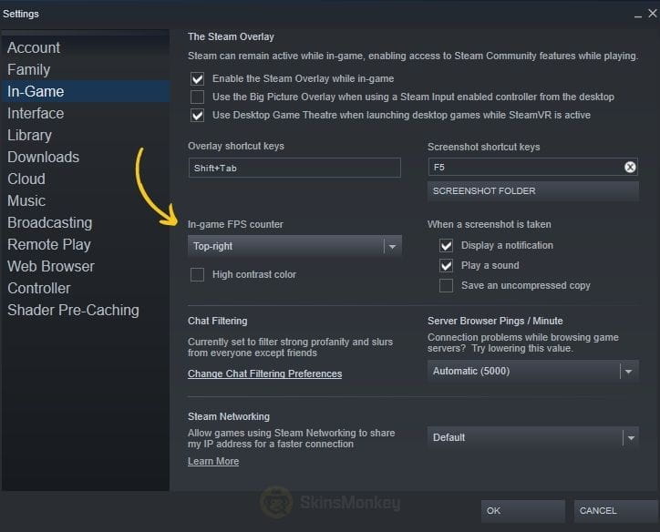 steam in game fps counter