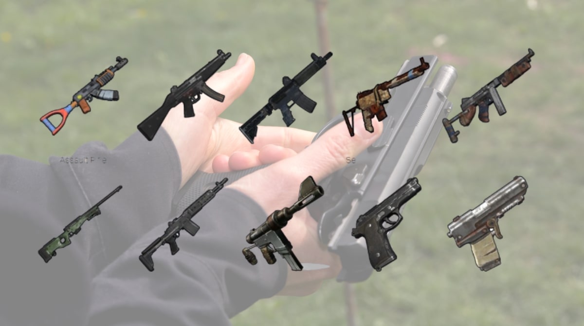 various weapons in rust