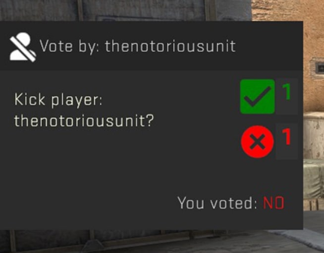 vote kicking csgo