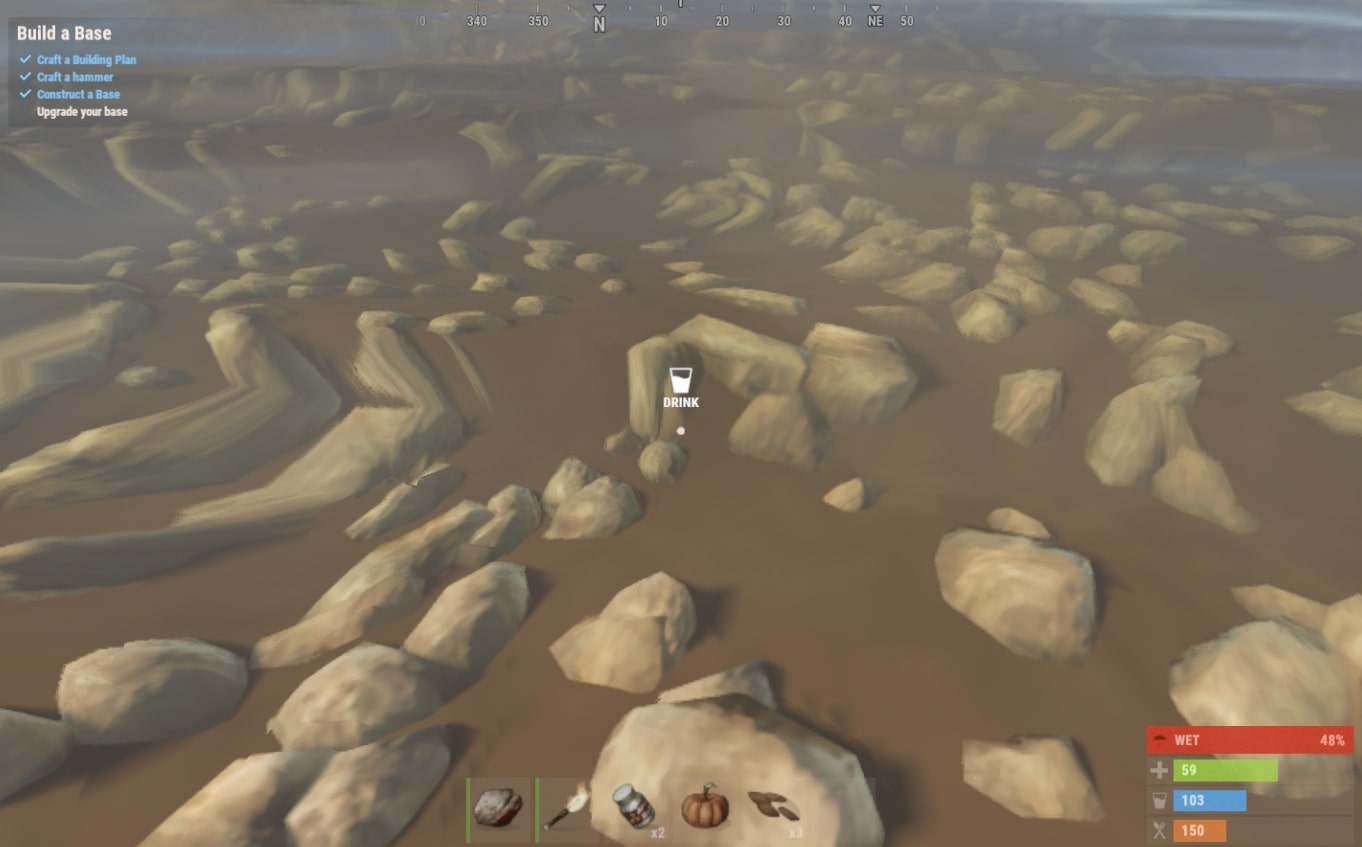 water from the ocean in rust