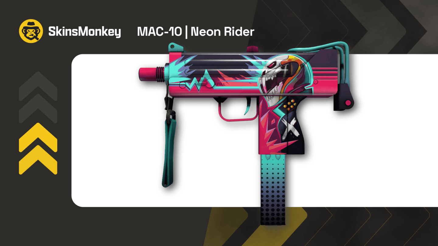 skinsmonkey mac 10 neon rider